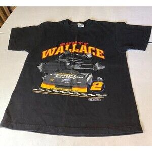 Vintage Rusty Wallace Nascar Shirt Competitor Size M 100% Cotton